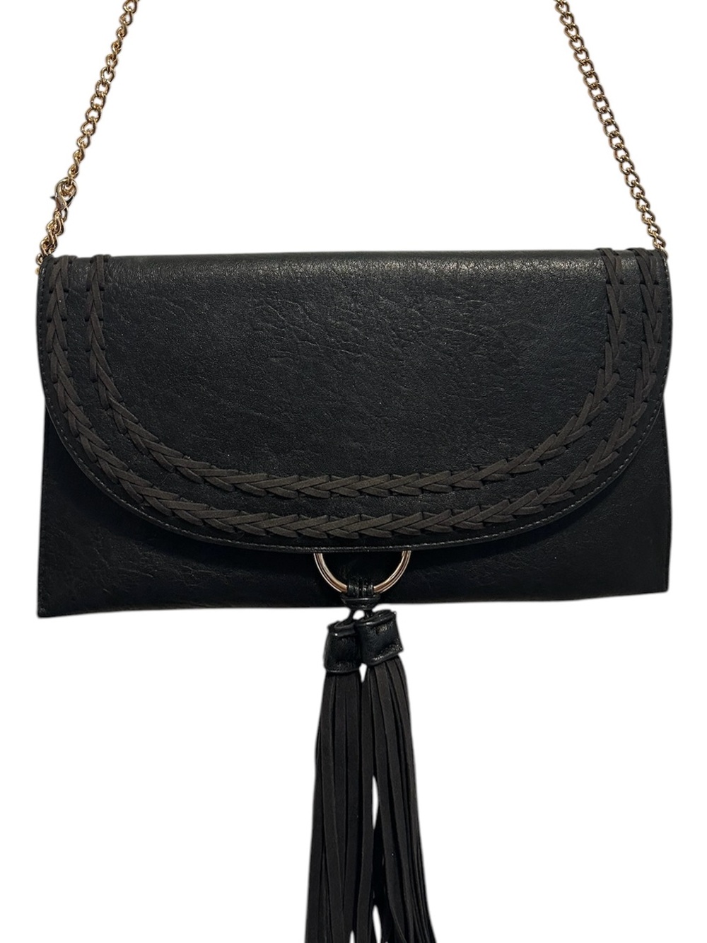 NWOT Lulus A Stitch In Time Vegan Envelope Bag With Chain